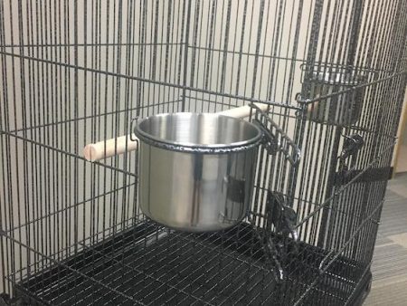 2 Stainless Steel Food Bowls - Amy Bird Cage