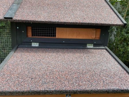 Connie Chicken Coop Window slides open for ventilation