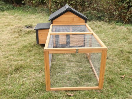 Coops and Cages Brown Cottage Rabbit Hutch Front