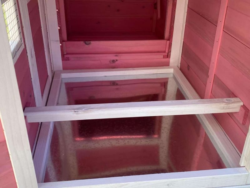 Coops and Cages Pink Cottage Guinea Pig Hutch Inside house