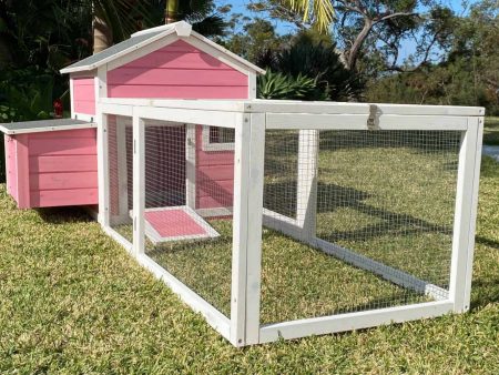 Coops and Cages Pink Cottage Rabbit Hutch