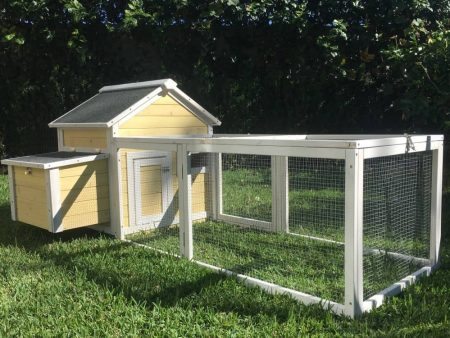 Yellow Cottage Rabbit Hutch