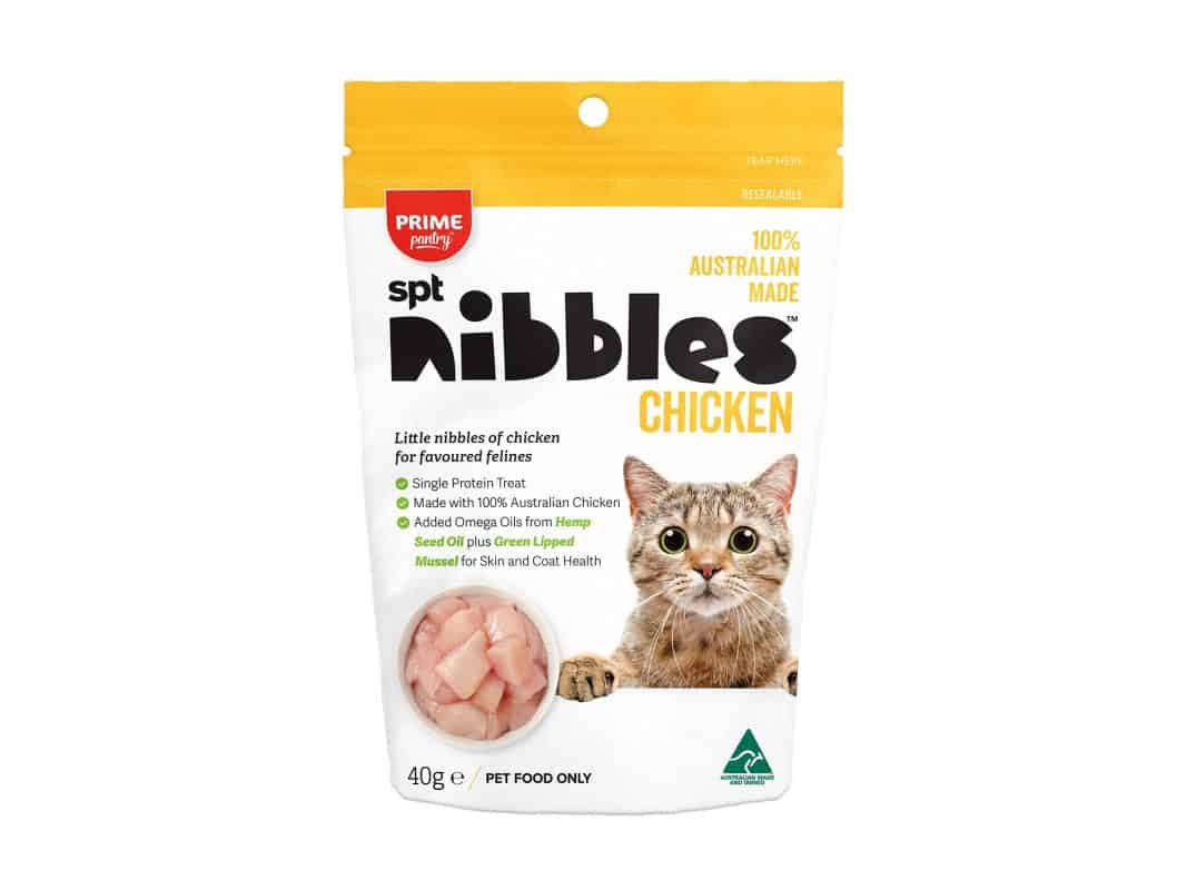 SPT Nibbles Chicken Cat Treats are a hypoallergenic snack for your felines