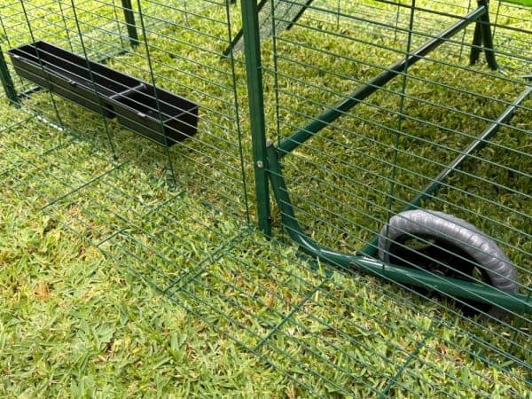 Daisy Plastic Chicken Coop - Wheels, food trough