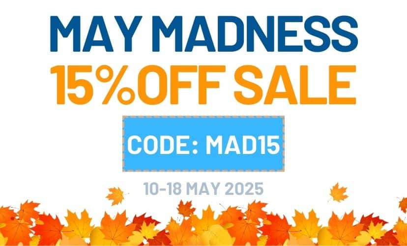 May Madness 15% Off Sale