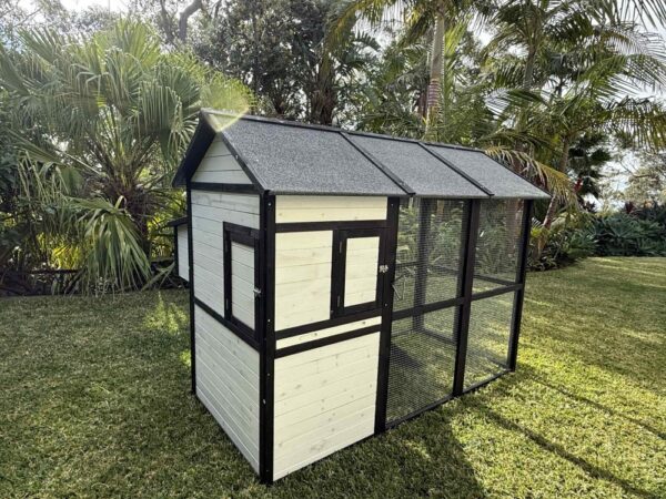 White Connie Cat Enclosure - Back view