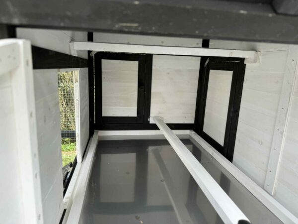 White Connie Chicken Coop - 2 perches