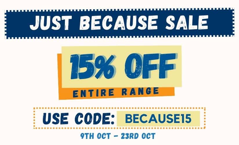 Just Because Sale Mobile Banner